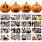 Wrapables Halloween Mini Pumpkin Face Stickers, DIY Halloween Pumpkin Decorating Stickers for Party Supplies, Favors, Trick or Treat (32 Sheets)